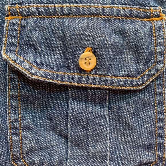 Bill Blass Jeans Jean Shirt, Size Petite Large - Picture 5 of 6